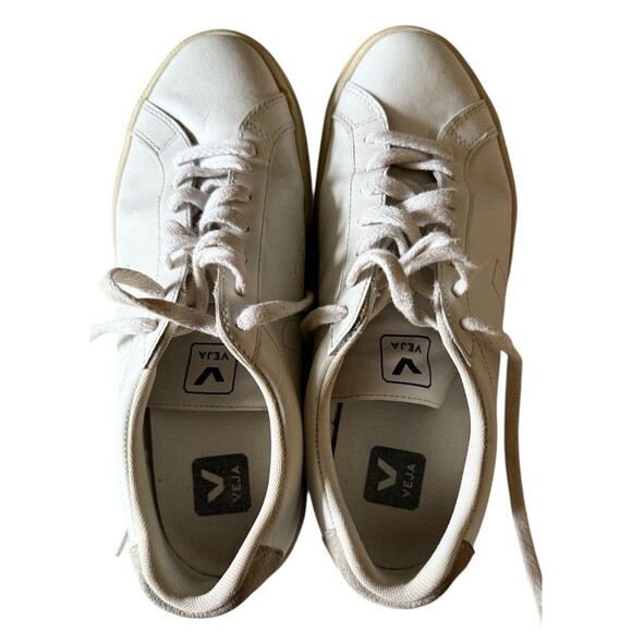Veja Esplar White Leather Logo Sneakers Women’s Size 9 - Picture 8 of 10